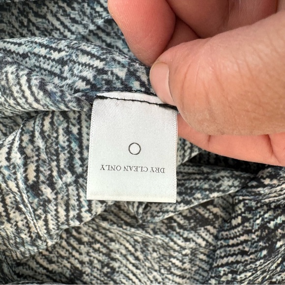 A.L.C. Womens Night Gown Size Small 100% Silk Button Front Sleep Dress Gray Blue - Picture 9 of 11